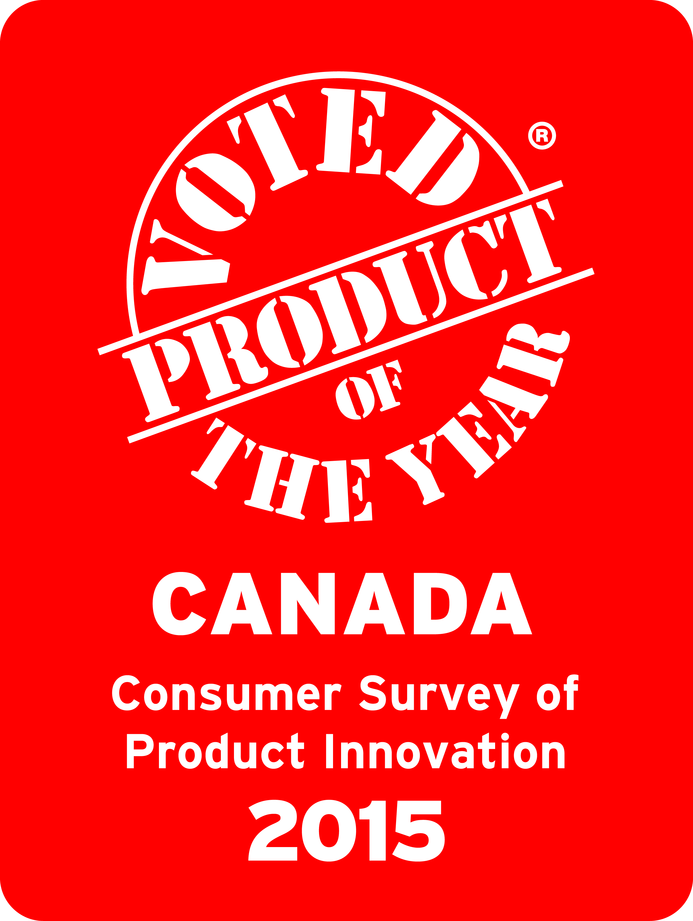 An image of the product of the year award, given to UNSTICK.