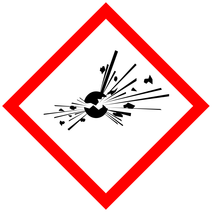 The 'exploding bomb' pictogram